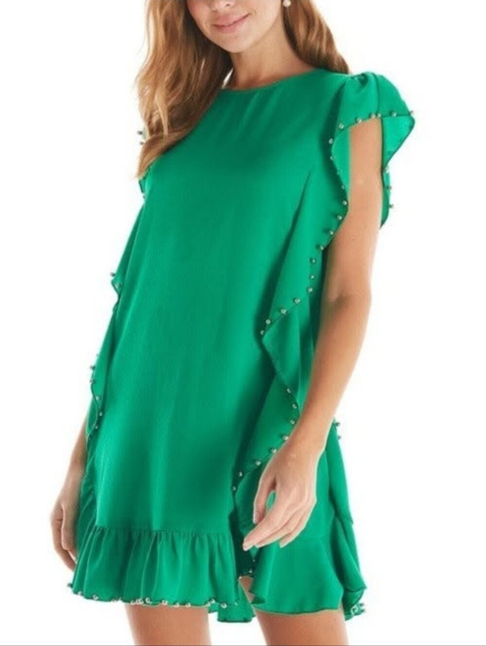 TCEC Women’s Black Ruffle Bead-Accent Dress - S - Picture 7 of 7